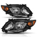 Anzo USA 121541 Crystal Headlight Set; Clear Lens; Black w/Amber Housing; Pair; - Truck Part Superstore