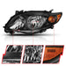 Anzo USA 121541 Crystal Headlight Set; Clear Lens; Black w/Amber Housing; Pair; - Truck Part Superstore