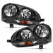 Anzo USA 121542 Crystal Headlight Set; Clear Lens; Black Housing; Halogen; Pair; - Truck Part Superstore