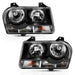 Anzo USA 121544 Crystal Headlight Set; Clear Lens; Black Housing; Pair; - Truck Part Superstore
