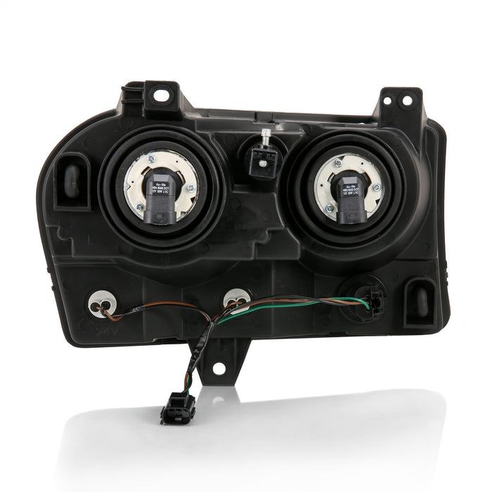 Anzo USA 121544 Crystal Headlight Set; Clear Lens; Black Housing; Pair; - Truck Part Superstore