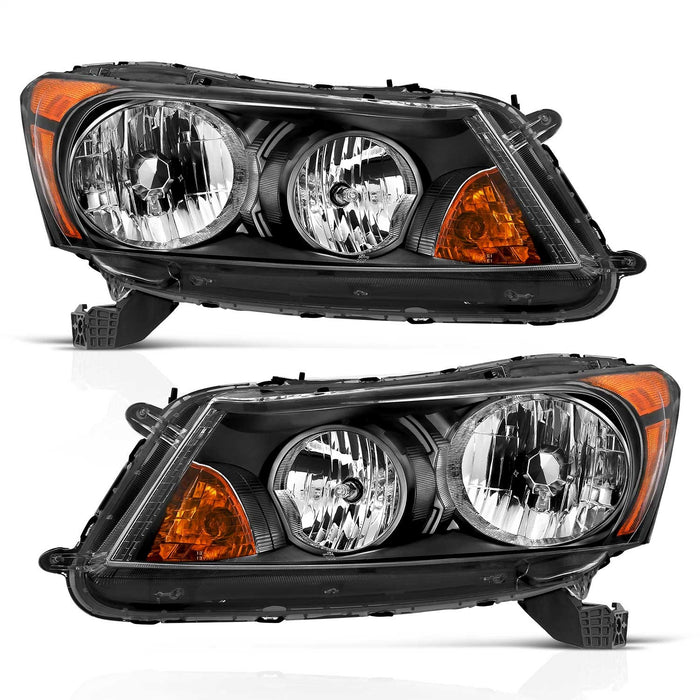 Anzo USA 121545 Crystal Headlight Set; Clear Lens; Black Housing; Pair; - Truck Part Superstore