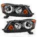 Anzo USA 121545 Crystal Headlight Set; Clear Lens; Black Housing; Pair; - Truck Part Superstore