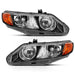 Anzo USA 121547 Crystal Headlight Set; Clear Lens; Black w/Amber Housing; Pair; OE Replacement; - Truck Part Superstore