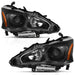 Anzo USA 121549 Projector Headlight Set; Clear Lens; Black w/Amber Housing; Pair; - Truck Part Superstore