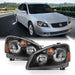 Anzo USA 121552 Crystal Headlight Set; Clear Lens; Black w/Amber Housing; Pair; - Truck Part Superstore