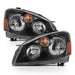 Anzo USA 121552 Crystal Headlight Set; Clear Lens; Black w/Amber Housing; Pair; - Truck Part Superstore