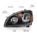 Anzo USA 121552 Crystal Headlight Set; Clear Lens; Black w/Amber Housing; Pair; - Truck Part Superstore