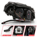 Anzo USA 121553 Projector Headlight Set w/Halo; w/Plank Style Switchback; Black w/Amber; Pair; - Truck Part Superstore