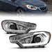 Anzo USA 121561 Projector Headlight Set; Chrome Housing; w/Light Bar; - Truck Part Superstore