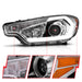 Anzo USA 121561 Projector Headlight Set; Chrome Housing; w/Light Bar; - Truck Part Superstore