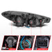 Anzo USA 121561 Projector Headlight Set; Chrome Housing; w/Light Bar; - Truck Part Superstore