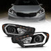 Anzo USA 121562 Projector Headlight Set; Black Housing; w/Light Bar; w/DRL; - Truck Part Superstore