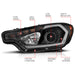 Anzo USA 121562 Projector Headlight Set; Black Housing; w/Light Bar; w/DRL; - Truck Part Superstore