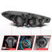 Anzo USA 121562 Projector Headlight Set; Black Housing; w/Light Bar; w/DRL; - Truck Part Superstore