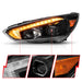 Anzo USA 121564 Projector Headlight Set; w/Light Bar Switchback; Black Housing; w/DRL; - Truck Part Superstore