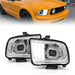 Anzo USA 121567 Projector Headlight Set; Chrome Housing; Pair; w/Light Bar; Pair; - Truck Part Superstore
