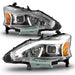 Anzo USA 121570 Projector Headlight Set; Chrome Housing; w/Light Bar; - Truck Part Superstore