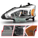 Anzo USA 121570 Projector Headlight Set; Chrome Housing; w/Light Bar; - Truck Part Superstore