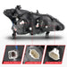 Anzo USA 121570 Projector Headlight Set; Chrome Housing; w/Light Bar; - Truck Part Superstore