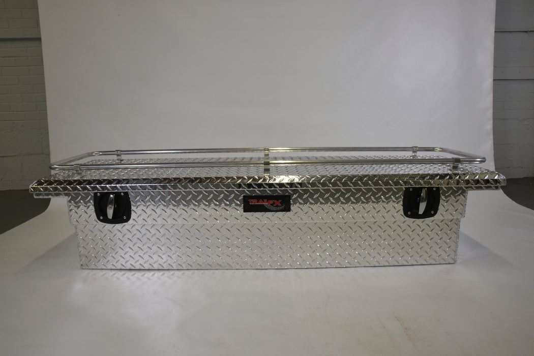 TrailFX 121691C Crsovr Dep Ang Low Profil Sgl Lid Dia Trd Brit Alu 69x19.25x17.5 W/O Rail On Lid - Truck Part Superstore