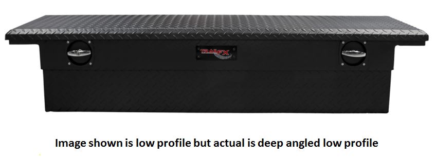 TrailFX 121693C Crsovr Dp Ang Lo Pro Sgl Lid Dia Trd Mat Blk Alum 69x19.25x17.5 W/O Rail On Lid - Truck Part Superstore