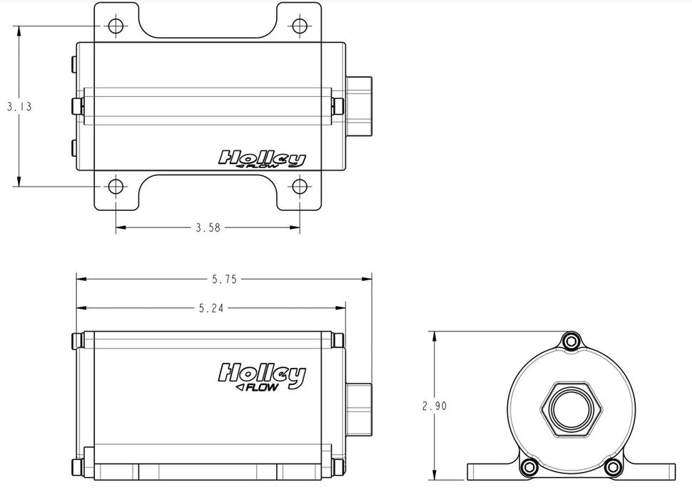 Holley 12-170 Universal In-Line Electric Fuel Pump - Truck Part Superstore