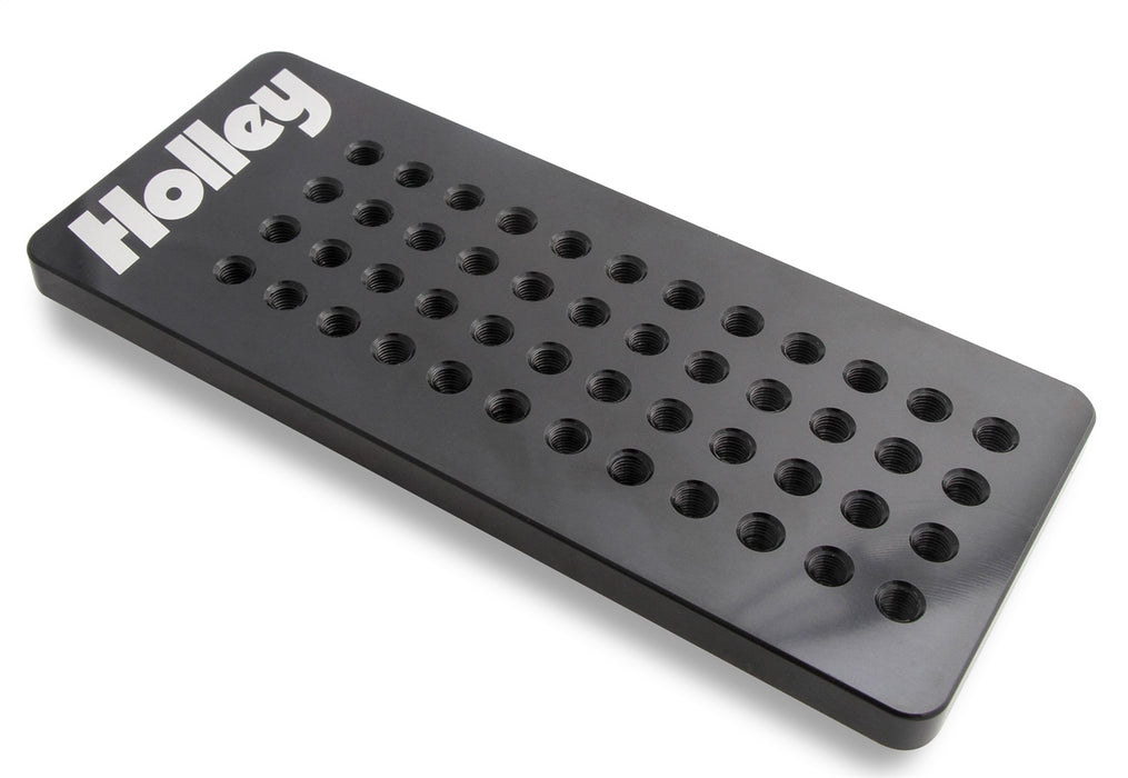 Holley 122-220 Carburetor Jet Holder Plate; Black Billet; 48 Jet Capacity; - Truck Part Superstore