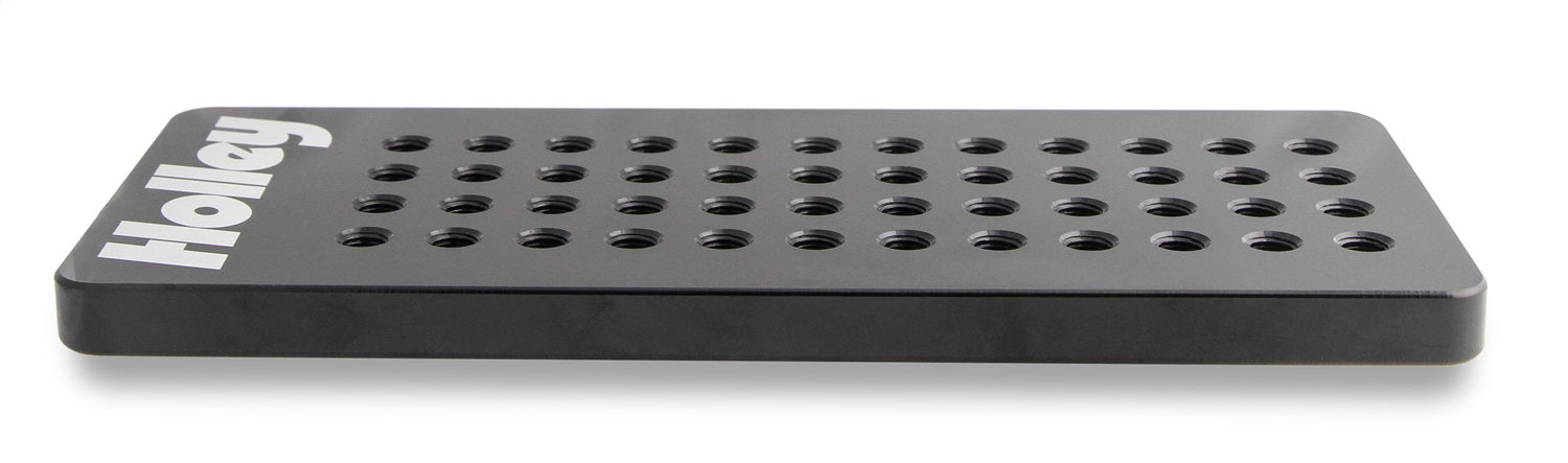 Holley 122-220 Carburetor Jet Holder Plate; Black Billet; 48 Jet Capacity; - Truck Part Superstore
