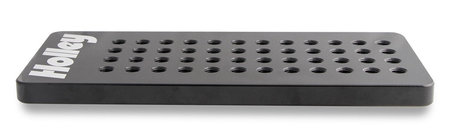 Holley 122-220 Carburetor Jet Holder Plate; Black Billet; 48 Jet Capacity; - Truck Part Superstore