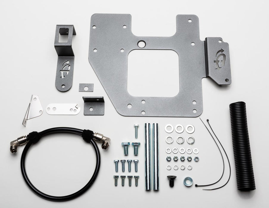 Up Down Air 122-7810 Jeep JK Air Compressor Bracket And Hardware For 07-18 Wrangler JK Engine Bracket for ARB Dual Air Air Compressor Silver UP Down Air - Truck Part Superstore