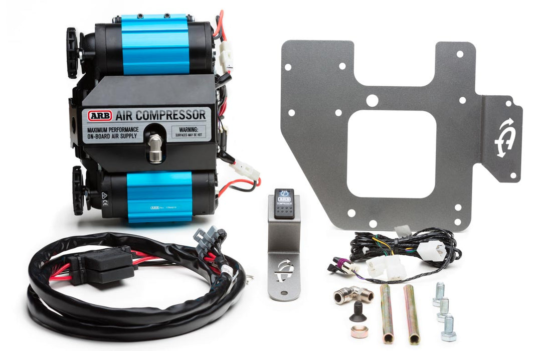 Up Down Air 122-7810 Jeep JK Air Compressor Bracket And Hardware For 07-18 Wrangler JK Engine Bracket for ARB Dual Air Air Compressor Silver UP Down Air - Truck Part Superstore