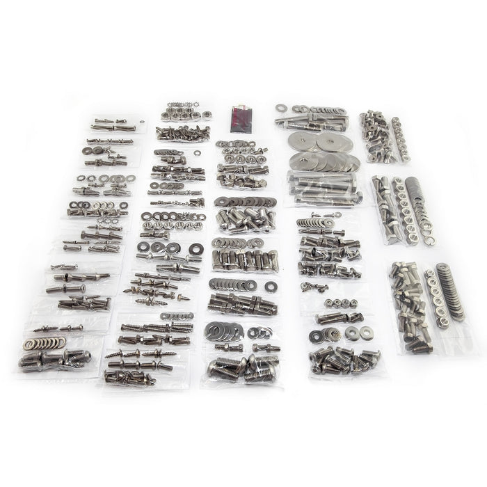 Omix 12215.12 Body Fastener Kit; 703 pc.; Stainless Steel; For Models w/Soft Top; - Truck Part Superstore