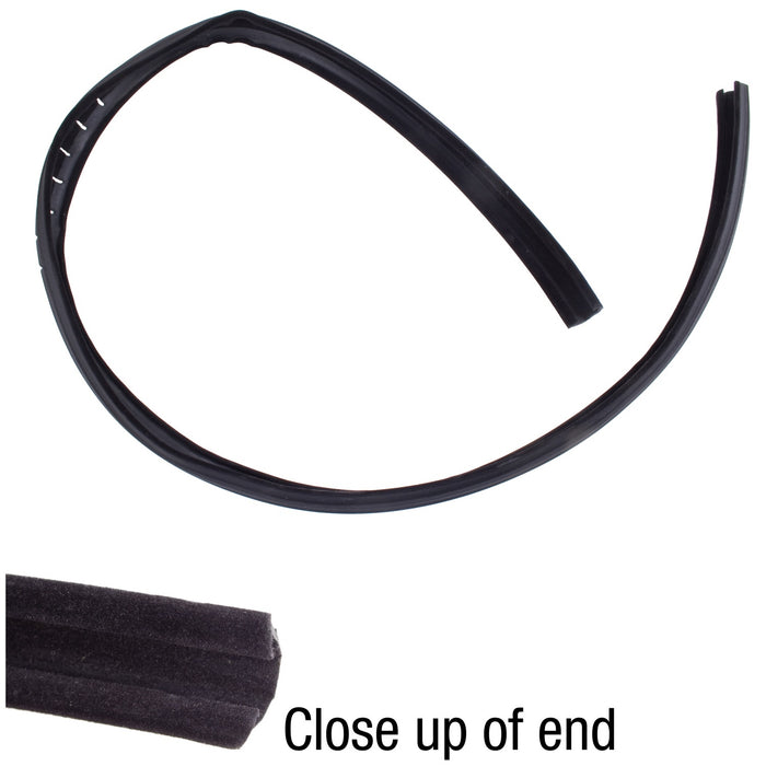 Omix 12303.05 Door Glass Weatherstrip; Rear Left Lower Or Rear Right Lower; Door Edge; Rubber; - Truck Part Superstore