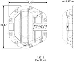 B&M 12312 Hi-Tek Differential Cover - Truck Part Superstore