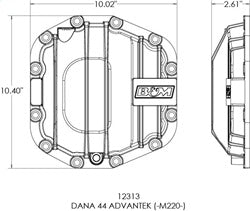 B&M 12313 Differential Cover; Rear; For Dana 44 Advantek; Nodular Iron; - Truck Part Superstore