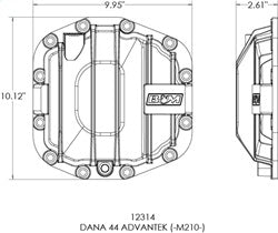 B&M 12314 Differential Cover; Front; For Dana 44 Advantek; Nodular Iron; - Truck Part Superstore