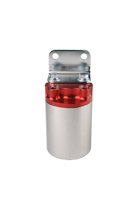 Aeromotive Fuel System 12318 100 Micron, Red/Polished Canister Fuel Filter - Truck Part Superstore