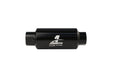 Aeromotive Fuel System 12321 Filter, In-Line, 10-m Fabric Element, ORB-10 Port, Bright-Dip Black, 2" OD. - Truck Part Superstore
