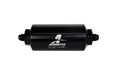 Aeromotive Fuel System 12345 Filter, In-Line, 10-m Microglass Element, AN-06 Male, Bright-Dip Black, 2" OD. - Truck Part Superstore