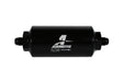 Aeromotive Fuel System 12347 Filter, In-Line, 10-m Fabric Element, AN-06 Male, Bright-Dip Black, 2" OD. - Truck Part Superstore