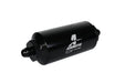 Aeromotive Fuel System 12347 Filter, In-Line, 10-m Fabric Element, AN-06 Male, Bright-Dip Black, 2" OD. - Truck Part Superstore