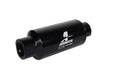 Aeromotive Fuel System 12350 Filter, In-Line, 10-m Microglass Element, ORB-10 Port, Bright-Dip Black, 2" OD. - Truck Part Superstore