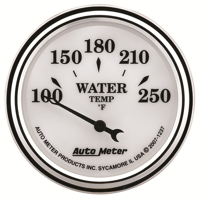 AutoMeter 1237 GAUGE; WATER TEMP; 2 1/16in.; 250deg.F; ELEC; OLD TYME WHITE II - Truck Part Superstore