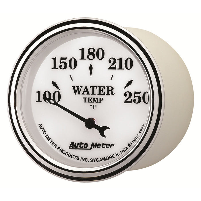 AutoMeter 1237 GAUGE; WATER TEMP; 2 1/16in.; 250deg.F; ELEC; OLD TYME WHITE II - Truck Part Superstore
