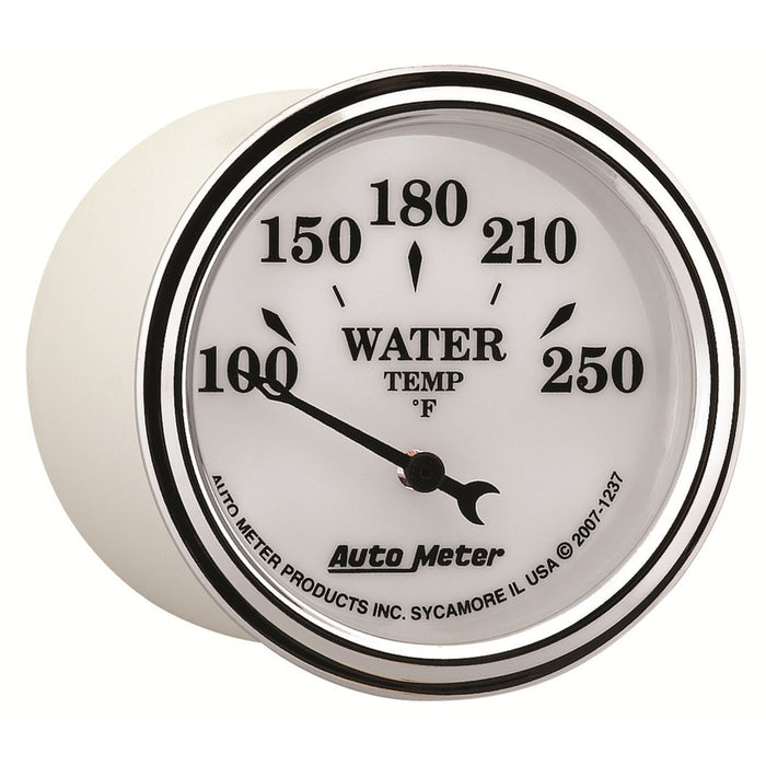 AutoMeter 1237 GAUGE; WATER TEMP; 2 1/16in.; 250deg.F; ELEC; OLD TYME WHITE II - Truck Part Superstore