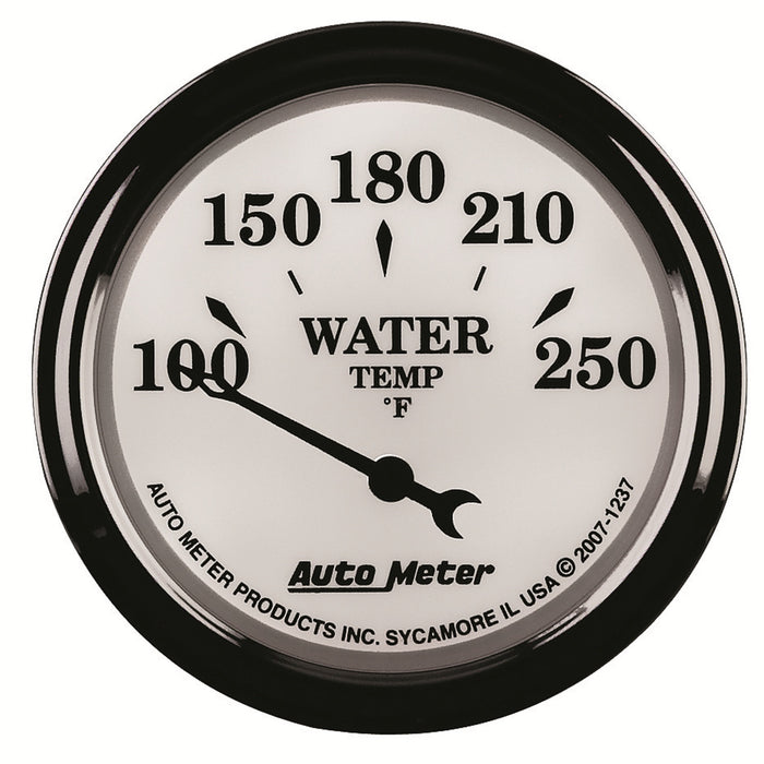 AutoMeter 1237 GAUGE; WATER TEMP; 2 1/16in.; 250deg.F; ELEC; OLD TYME WHITE II - Truck Part Superstore
