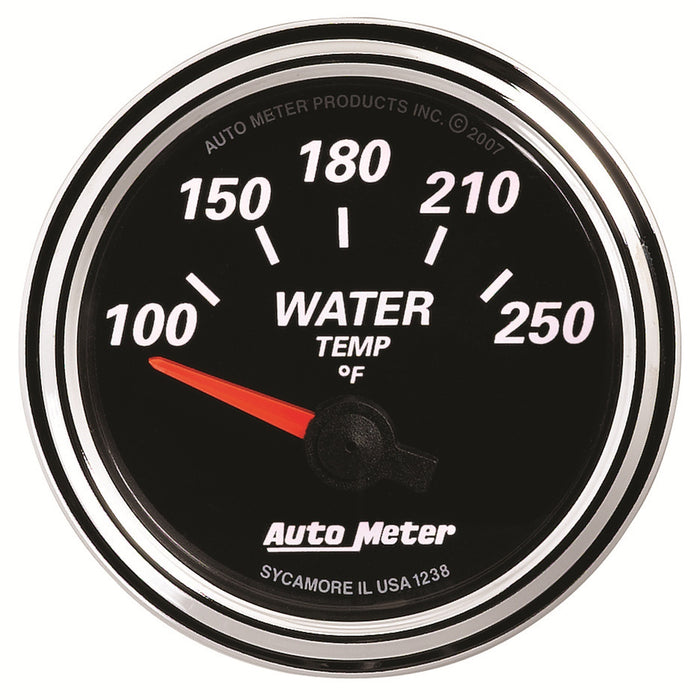 AutoMeter 1238 GAUGE; WATER TEMP; 2 1/16in.; 250deg.F; ELEC; DESIGNER BLACK II - Truck Part Superstore