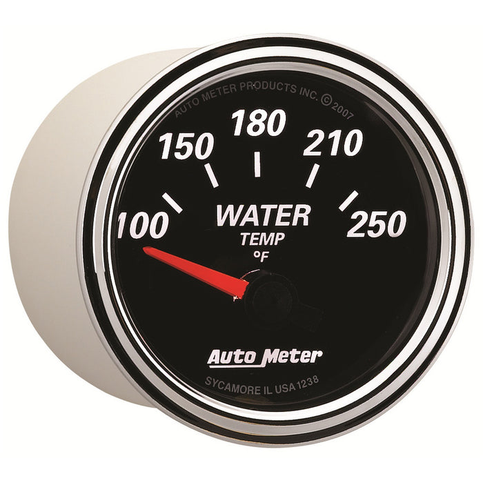 AutoMeter 1238 GAUGE; WATER TEMP; 2 1/16in.; 250deg.F; ELEC; DESIGNER BLACK II - Truck Part Superstore