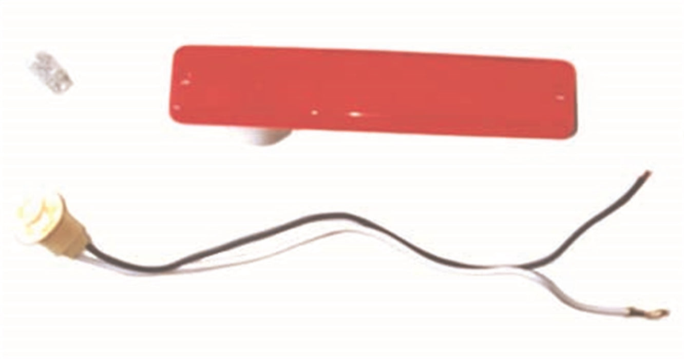 Omix 12401.04 Side Marker Light; Front; Red; Incl. Lens/Bulb/Socket; - Truck Part Superstore